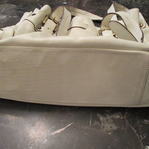 Cavalcanti Italian Leather Purse Bag Tote Cream - Picture 11 of 13